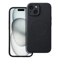 OEM Silikoncase für iPhone 15 Mag compatible with MagSafe | Stoßfest | Slim Design - Schwarz