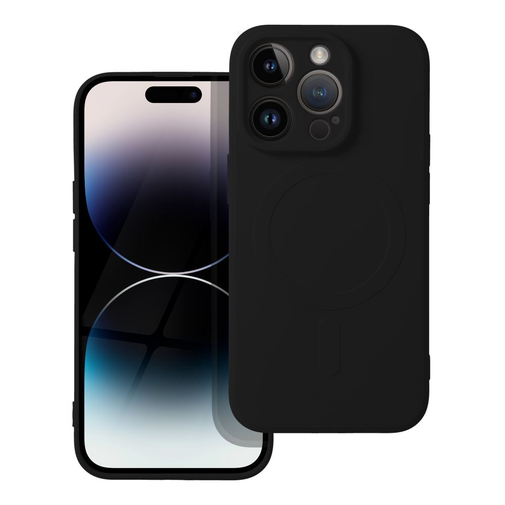 OEM Silikoncase für iPhone 14 PRO Mag compatible with MagSafe | Stoßfest | Slim Design - Schwarz