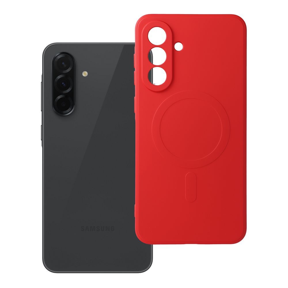OEM Silikoncase für Samsung A36 Mag compatible with MagSafe | Stoßfest | Slim Design - Rot