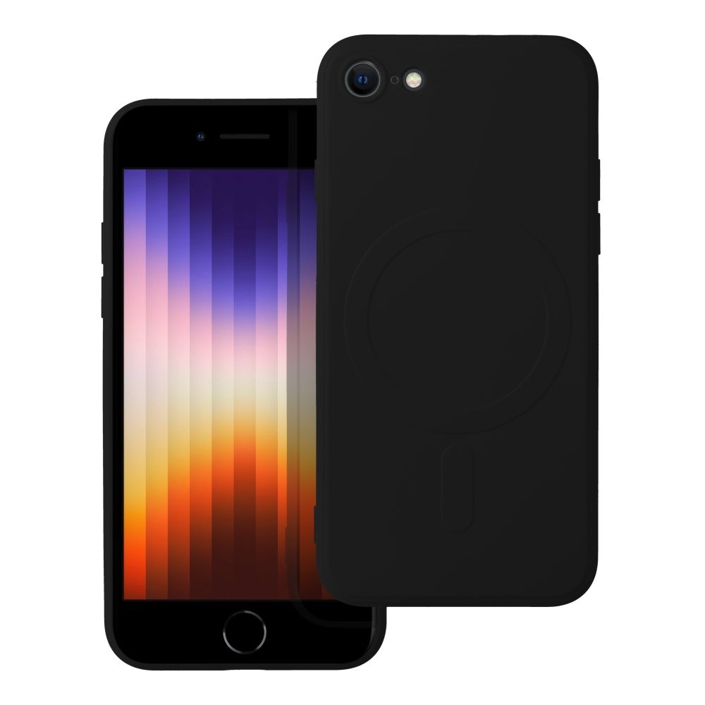 OEM Silikoncase für iPhone 7 / 8 / SE 2020 / SE 2022 Mag compatible with MagSafe | Stoßfest | Slim Design - Schwarz