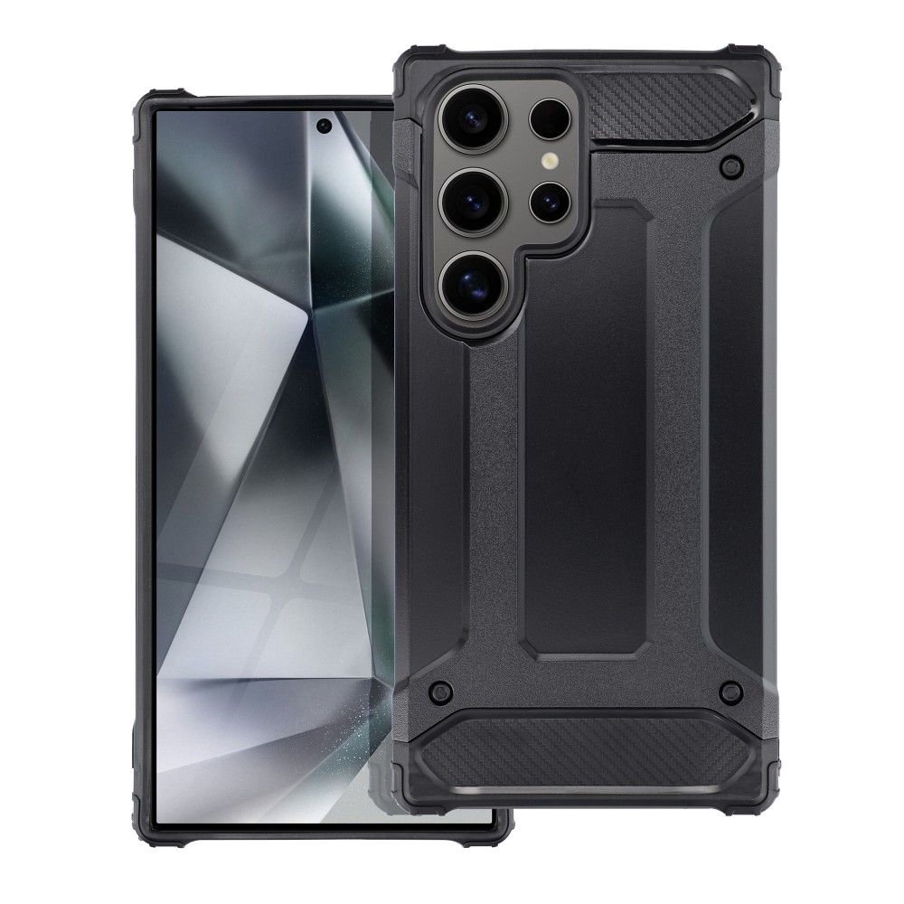 OEM Silikoncase für Samsung S24 ULTRA Armor | Stoßfest | Slim Design - Schwarz