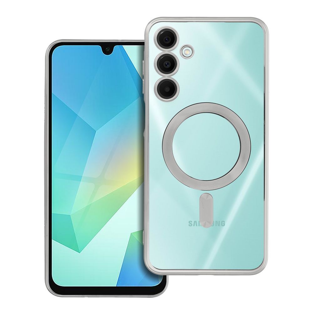 OEM Silikoncase für Samsung A16 5G / A16 4G Electro Mag compatible with MagSafe | Stoßfest | Slim Design - Silber