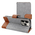 OEM Bookcase für iPhone 7 / 8 / SE 2020 / SE 2022 Jeans | Rundumschutz | Kartenfach - Grau