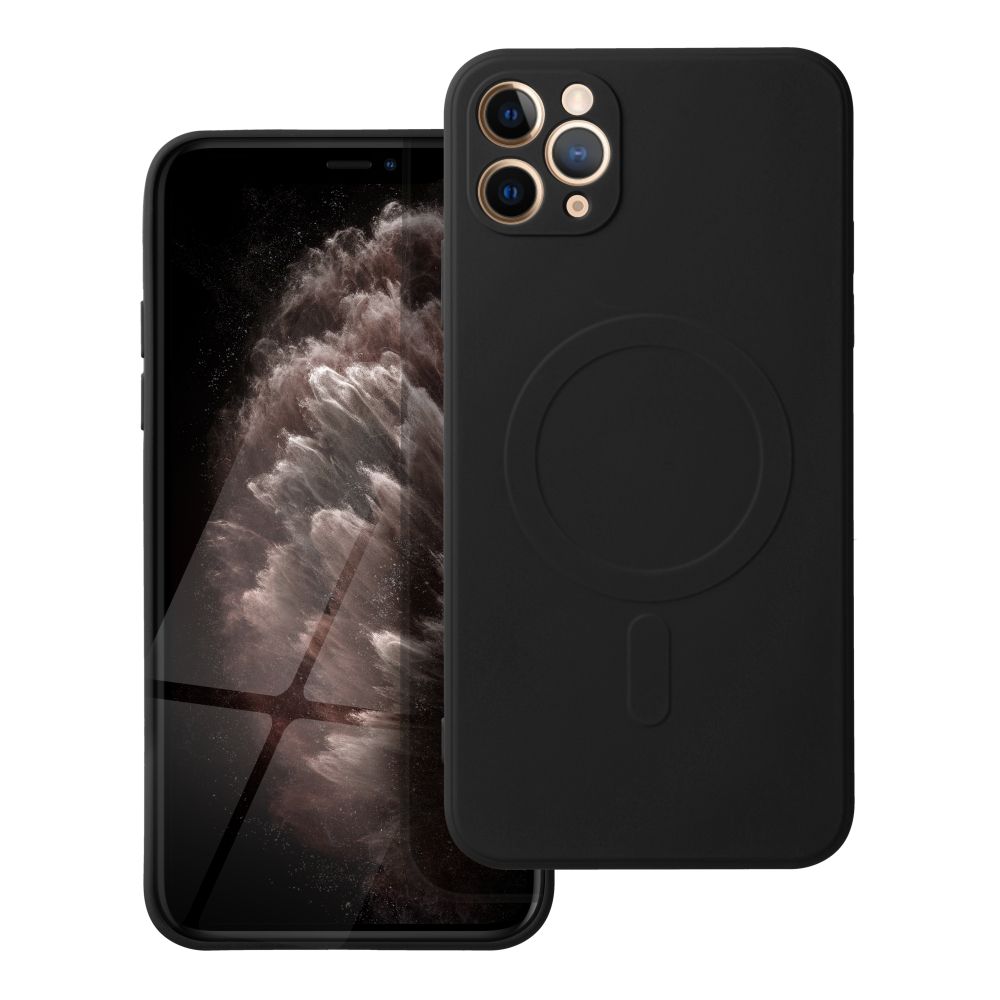 OEM Silikoncase für iPhone 11 PRO MAX Mag compatible with MagSafe | Stoßfest | Slim Design - Schwarz