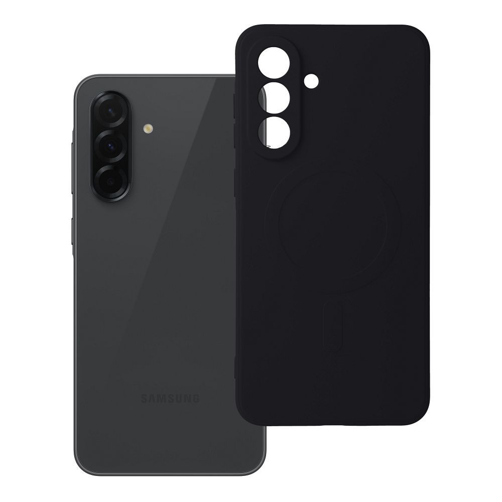 OEM Silikoncase für Samsung A36 Mag compatible with MagSafe | Stoßfest | Slim Design - Schwarz