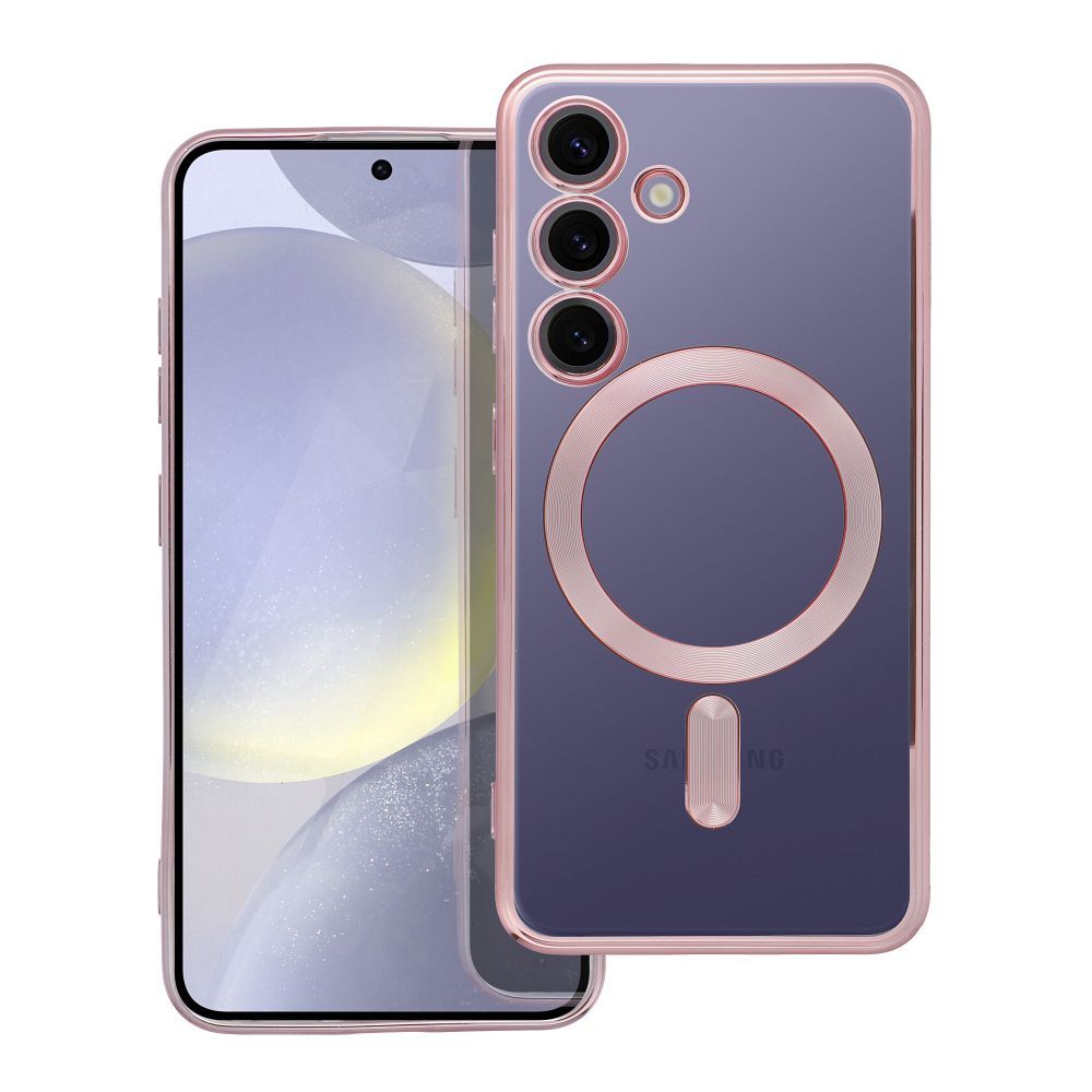 OEM Silikoncase für Samsung S24 Electro Mag compatible with MagSafe -rose | Stoßfest | Slim Design - Gold
