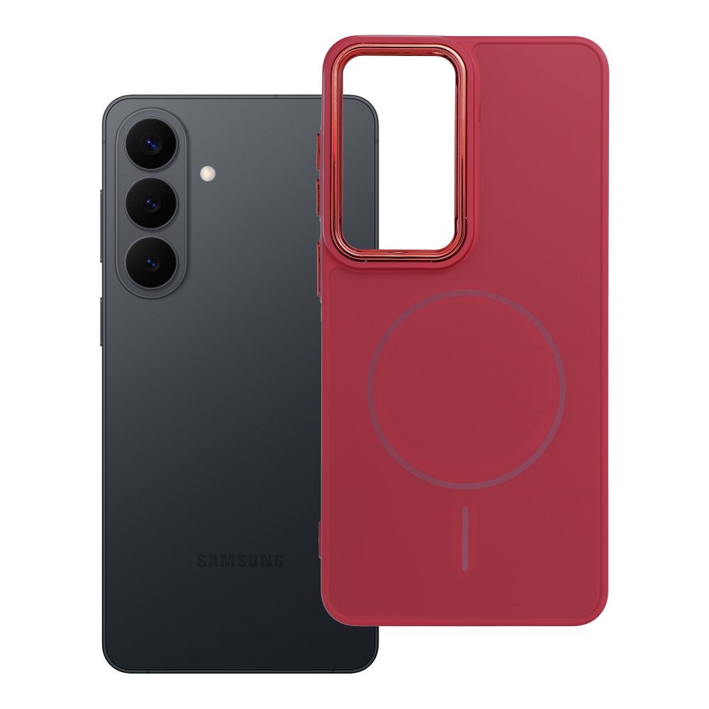 OEM Silikoncase für Samsung S26 PLUS Frame Mag compatible with MagSafe magenta | Stoßfest | Slim Design - Standard