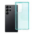 OEM Silikoncase für Samsung S25 ULTRA Matrix mint | Stoßfest | Slim Design - Transparent