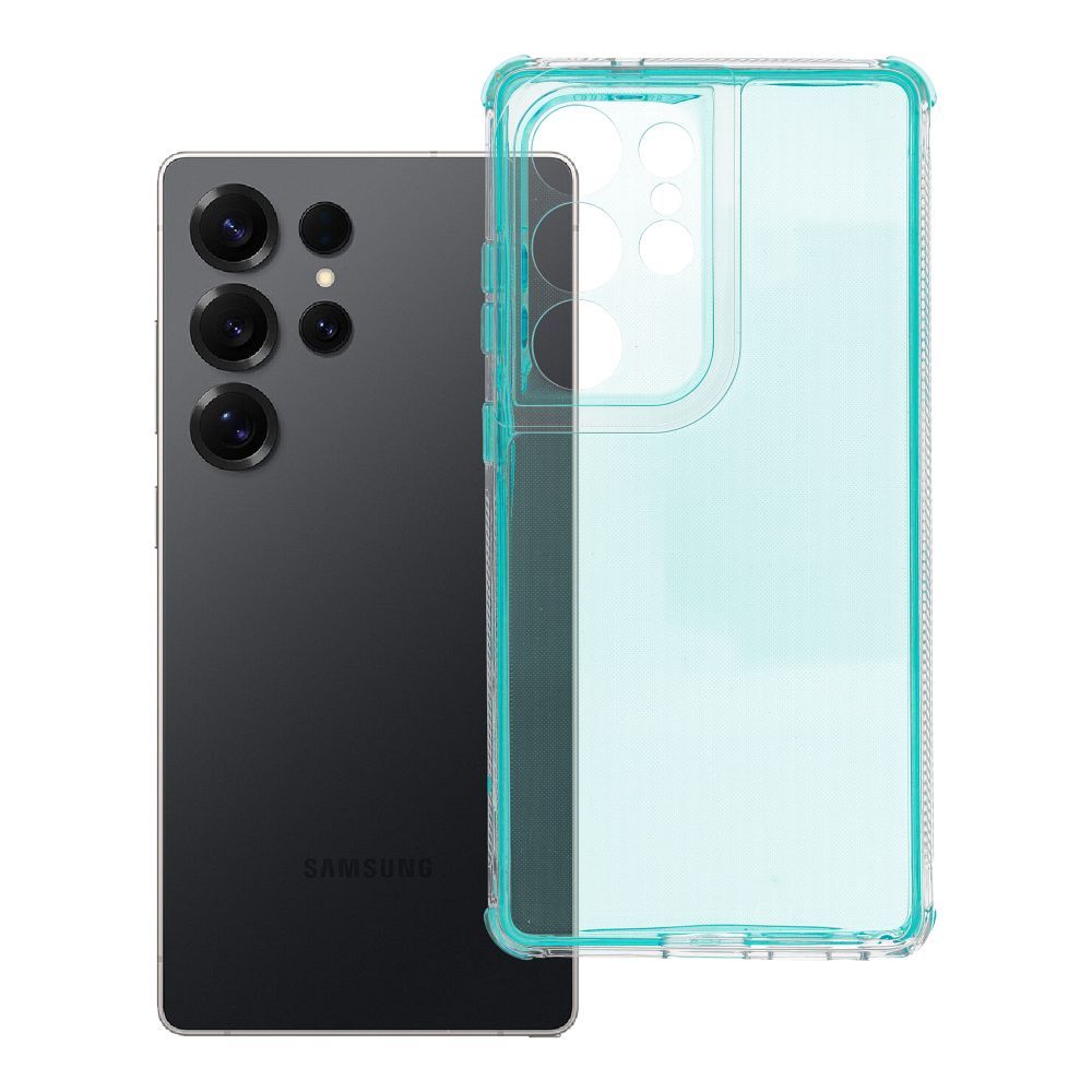 OEM Silikoncase für Samsung S25 ULTRA Matrix mint | Stoßfest | Slim Design - Transparent