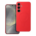 OEM Silikoncase für Samsung S24 PLUS Mag compatible with MagSafe | Stoßfest | Slim Design - Rot