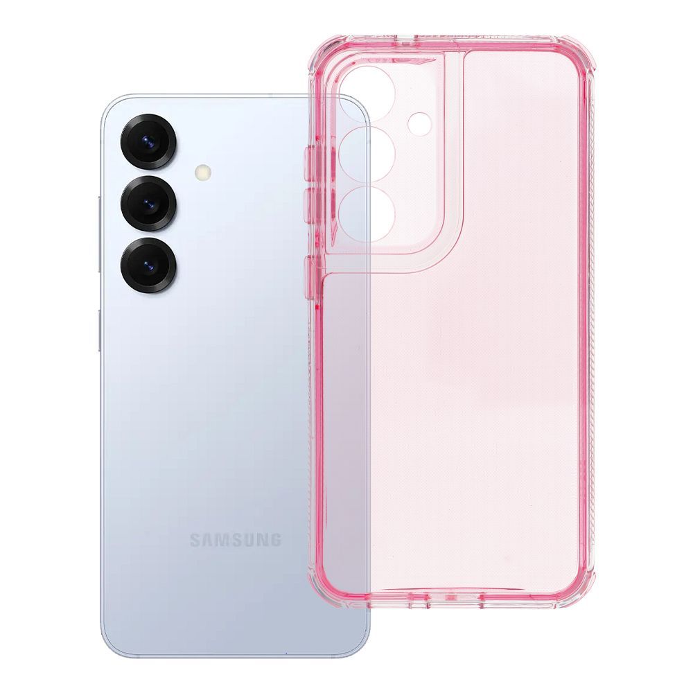 OEM Silikoncase für Samsung S25 Matrix powder | Stoßfest | Slim Design - Rosa
