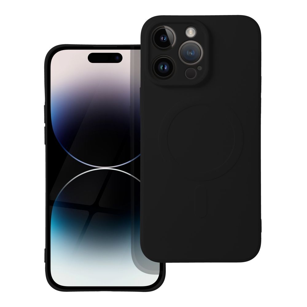 OEM Silikoncase für iPhone 14 PRO MAX Mag compatible with MagSafe | Stoßfest | Slim Design - Schwarz