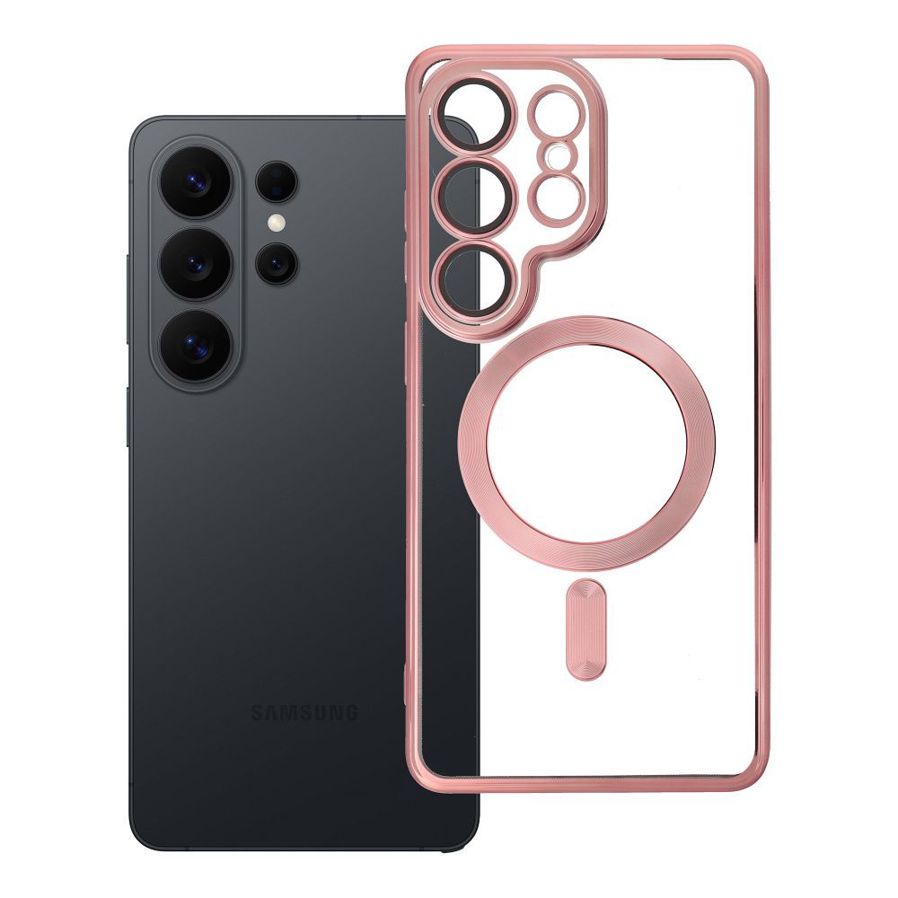 OEM Silikoncase für Samsung S26 ULTRA Electro Mag compatible with MagSafe -rose | Stoßfest | Slim Design - Gold