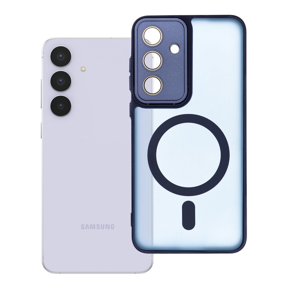 OEM Silikoncase für Samsung S25 FE Variete Mag compatible with MagSafe | Stoßfest | Slim Design - Blau