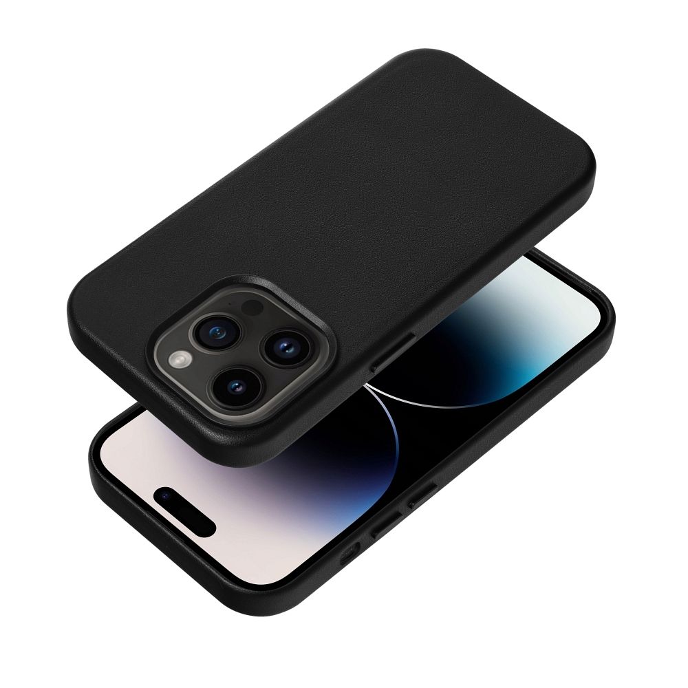 OEM Silikoncase für Samsung S25 PLUS Leather Mag compatible with MagSafe | Stoßfest | Slim Design - Schwarz