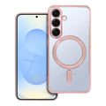 OEM Silikoncase für Samsung S25 Electro Mag compatible with MagSafe -rose | Stoßfest | Slim Design - Gold