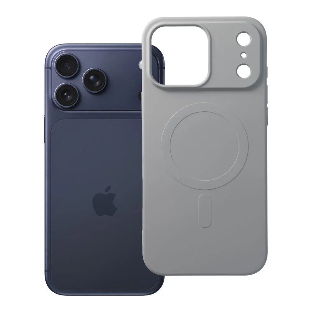 OEM Silikoncase für iPhone 17 PRO MAX Mag compatible with MagSafe (big hole) titanium | Stoßfest | Slim Design