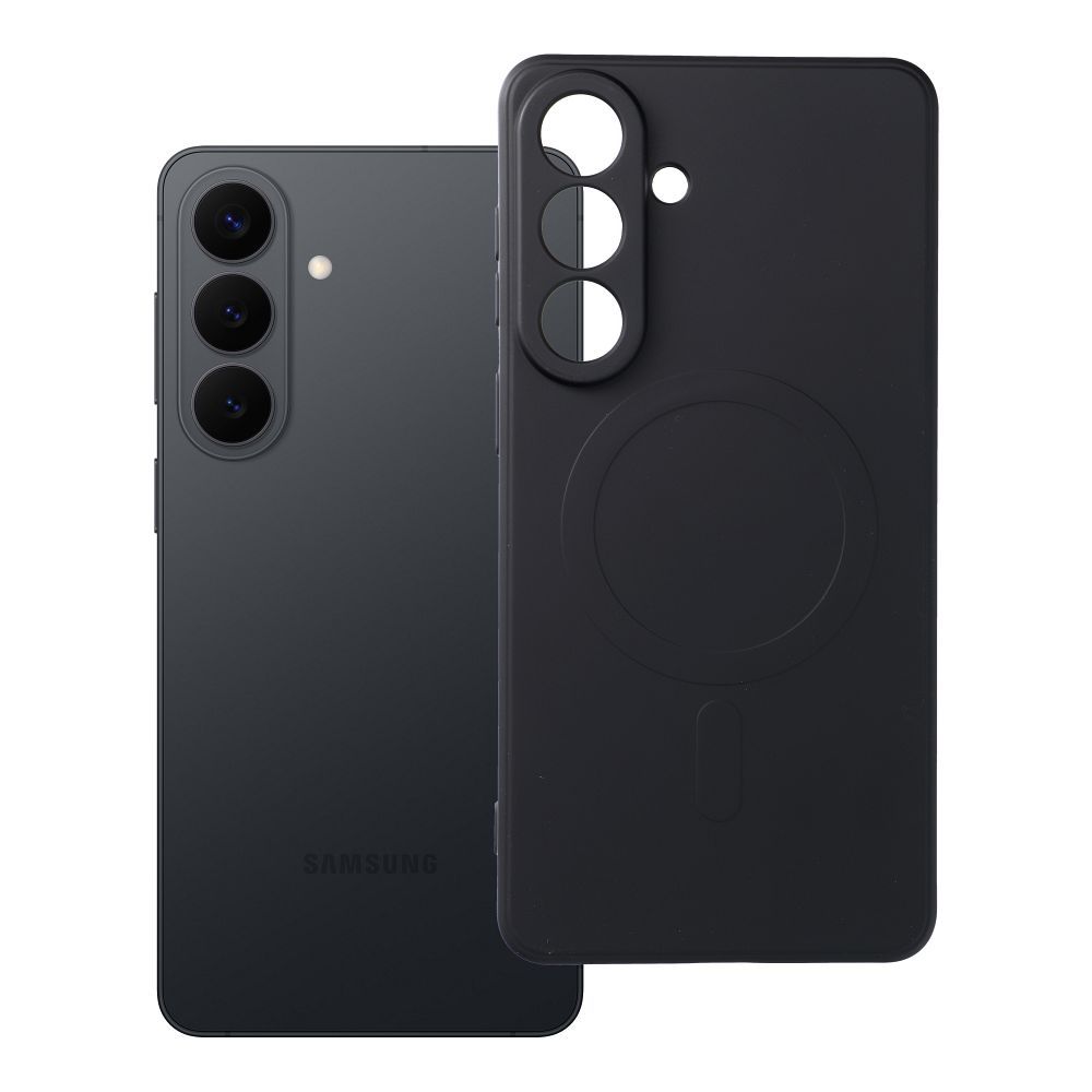 OEM Silikoncase für Samsung S26 PLUS Mag compatible with MagSafe | Stoßfest | Slim Design - Schwarz