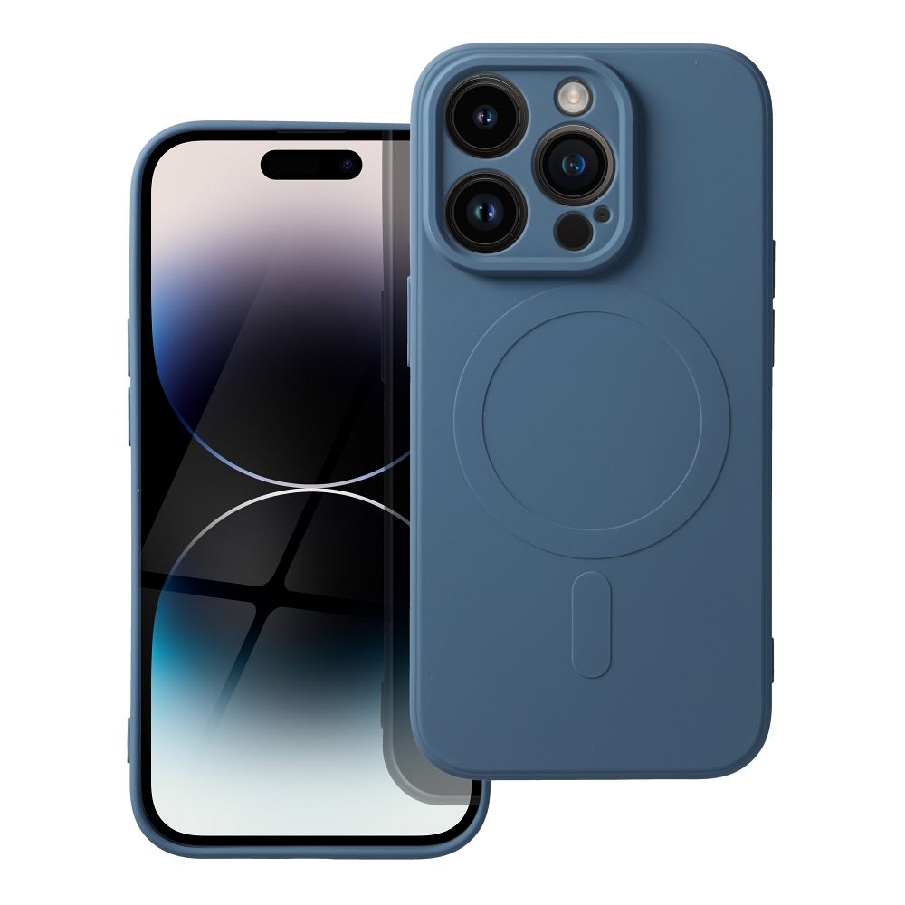 OEM Silikoncase für iPhone 14 PRO Mag compatible with MagSafe | Stoßfest | Slim Design - Blau