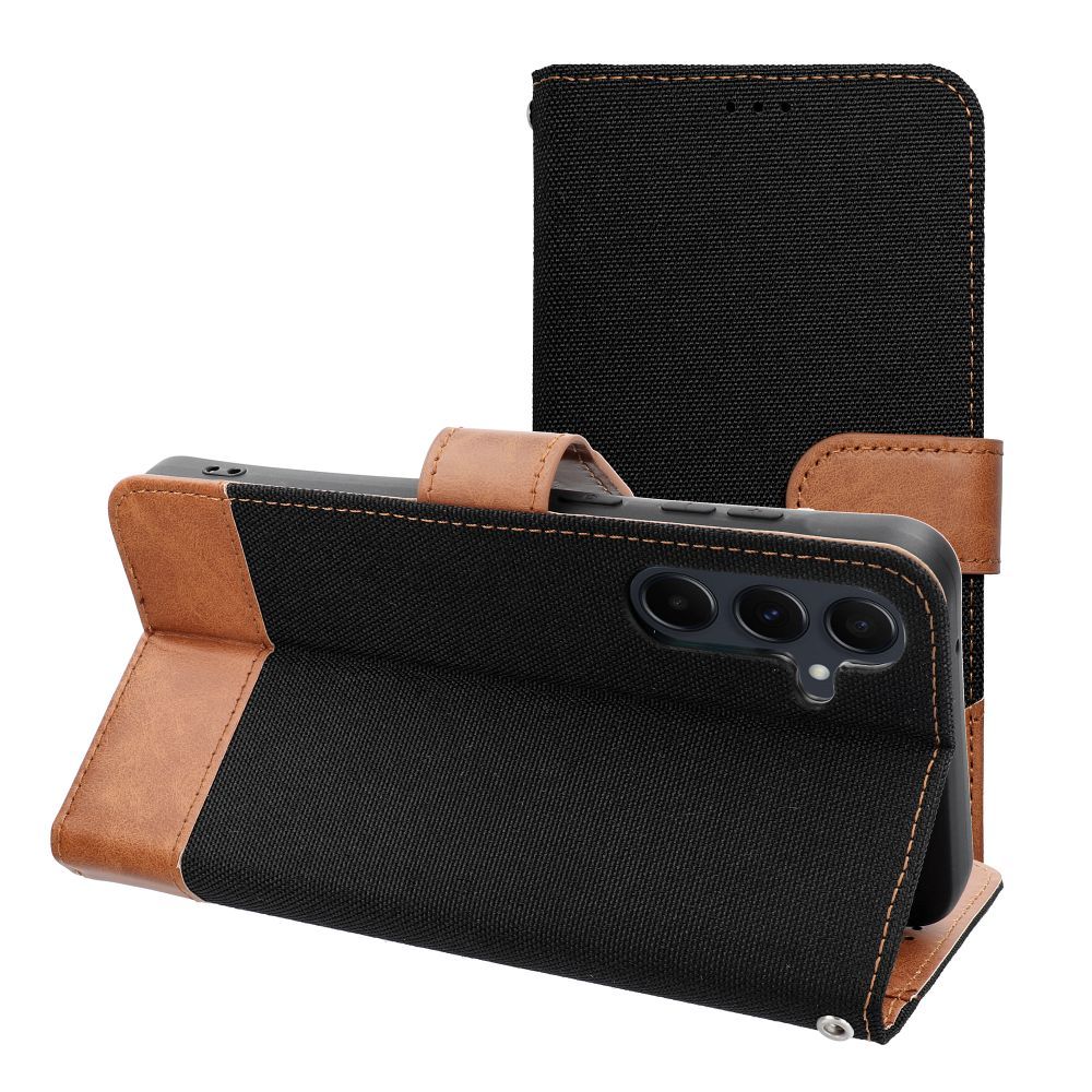 OEM Bookcase für Samsung A37 5G Jeans | Rundumschutz | Kartenfach - Schwarz