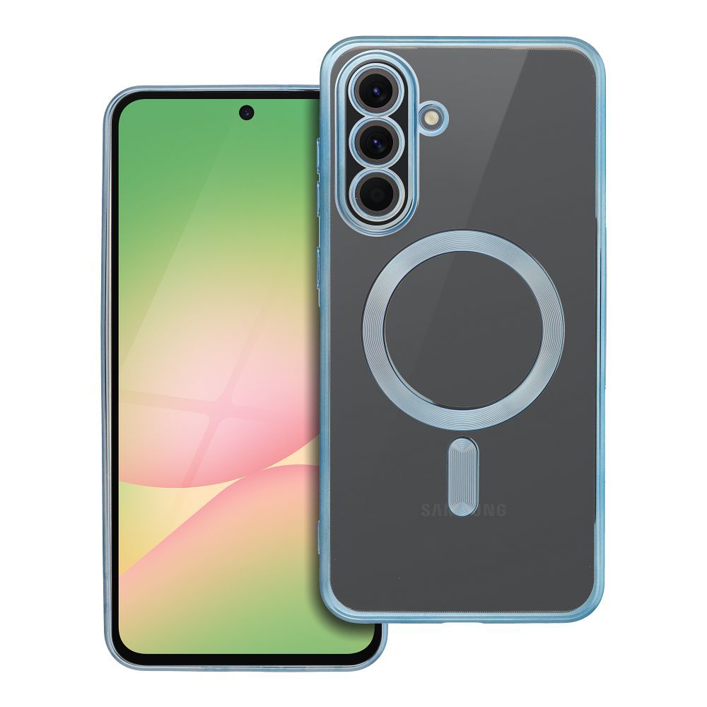 OEM Silikoncase für Samsung A56 Electro Mag compatible with MagSafe | Stoßfest | Slim Design - Blau