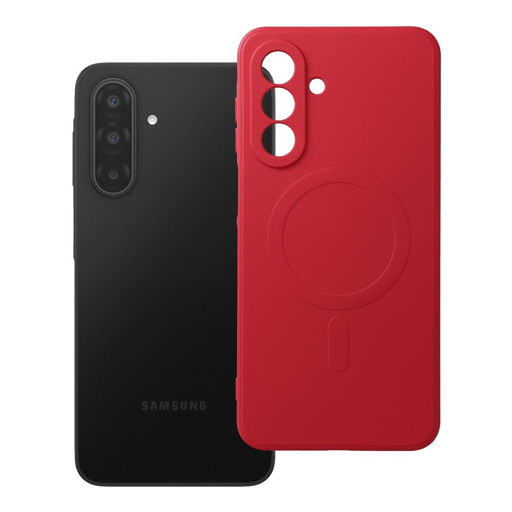 OEM Silikoncase für Samsung A17 Mag compatible with MagSafe | Stoßfest | Slim Design - Rot
