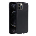 OEM Silikoncase für iPhone 12 PRO MAX Carbon Premium | Stoßfest | Slim Design - Schwarz