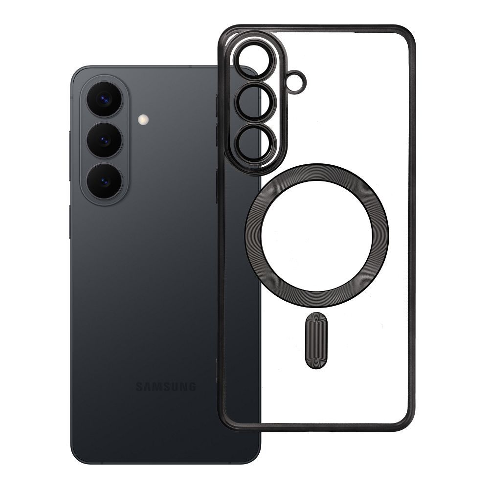 OEM Silikoncase für Samsung S26 PLUS Electro Mag compatible with MagSafe | Stoßfest | Slim Design - Schwarz