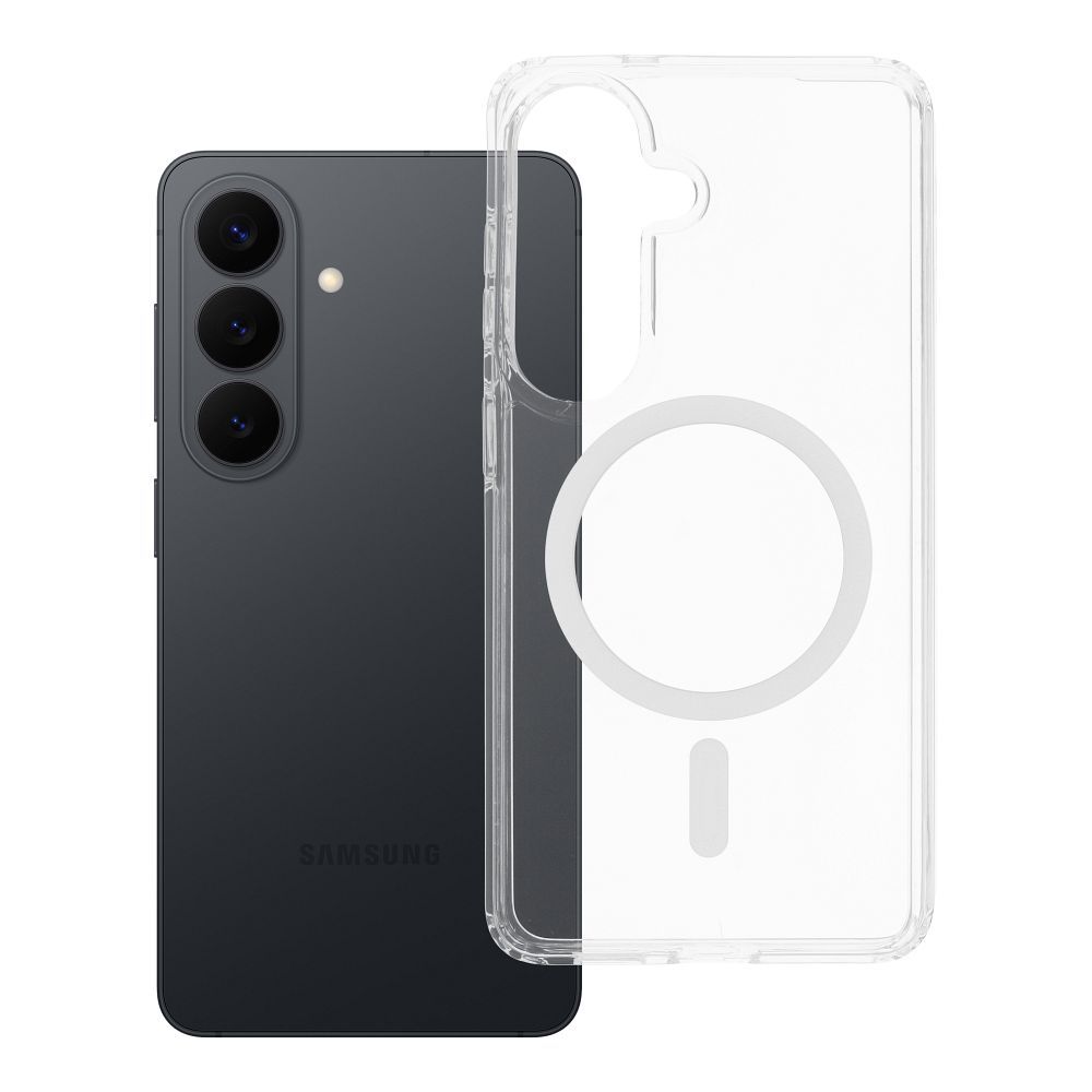 OEM Silikoncase für Samsung S26 Mag Elite (STR / NON-YELLOWING) compatible with MagSafe | Stoßfest | Slim Design - Transparent