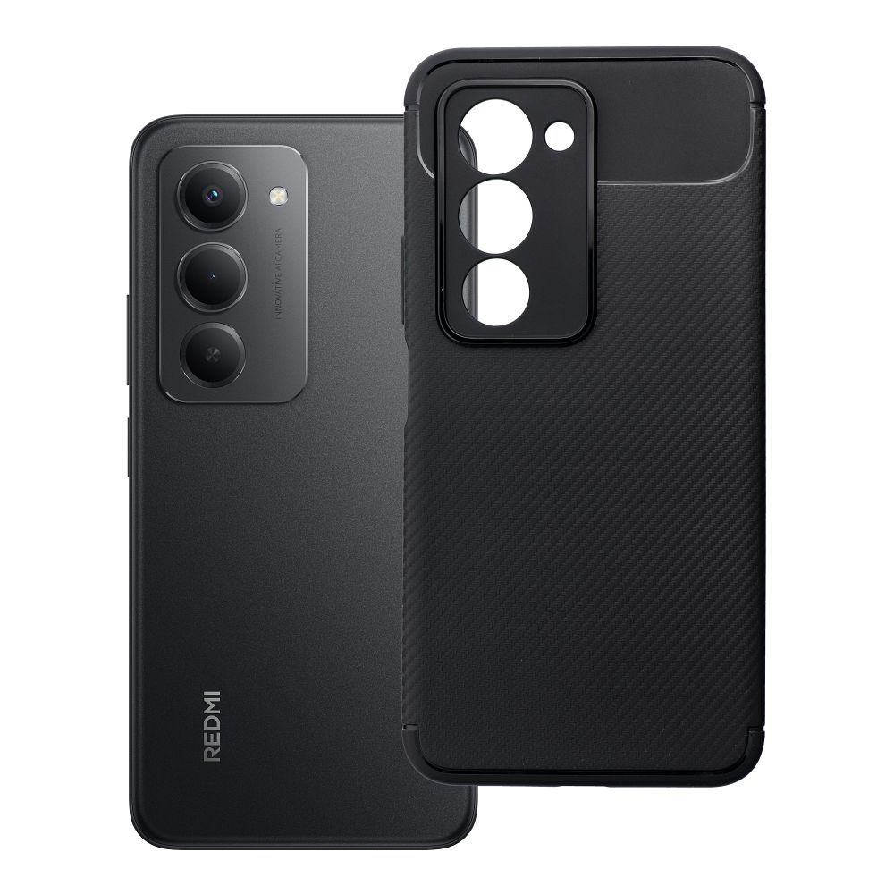 OEM Silikoncase für Xiaomi Redmi 15 4G / 15 5G (171.1mm) Carbon Premium | Stoßfest | Slim Design - Schwarz