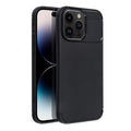OEM Silikoncase für iPhone 14 PRO MAX Carbon Premium | Stoßfest | Slim Design - Schwarz