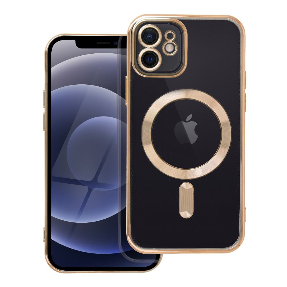 OEM Silikoncase für iPhone 12 Electro Mag compatible with MagSafe | Stoßfest | Slim Design - Gold