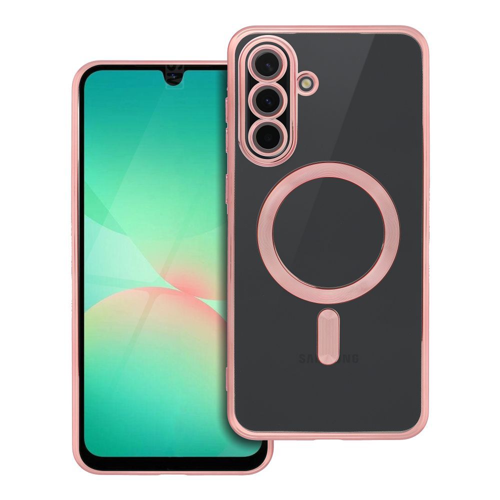 OEM Silikoncase für Samsung A56 Electro Mag compatible with MagSafe -rose | Stoßfest | Slim Design - Gold