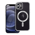 OEM Silikoncase für iPhone 12 Electro Mag compatible with MagSafe | Stoßfest | Slim Design - Silber