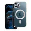 OEM Silikoncase für iPhone 12 PRO Electro Mag compatible with MagSafe | Stoßfest | Slim Design - Silber