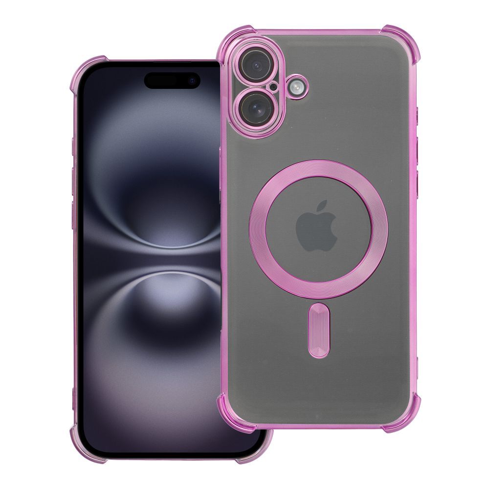 OEM Silikoncase für iPhone 16 PLUS Antishock Electrocompatible with MagSafe | Stoßfest | Slim Design - Rosa