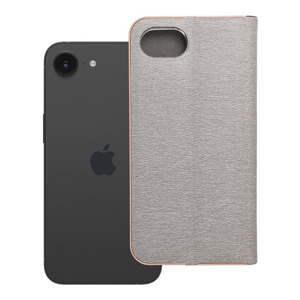 OEM Bookcase für IPHONE 16e (SE 4 2025) | Rundumschutz | Kartenfach - Grau