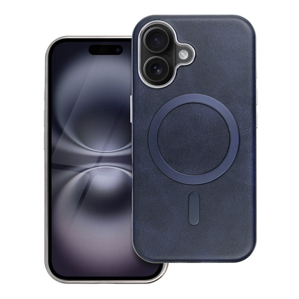 OEM Silikoncase für iPhone 14 Gentleman Mag compatible with MagSafe | Stoßfest | Slim Design - Blau