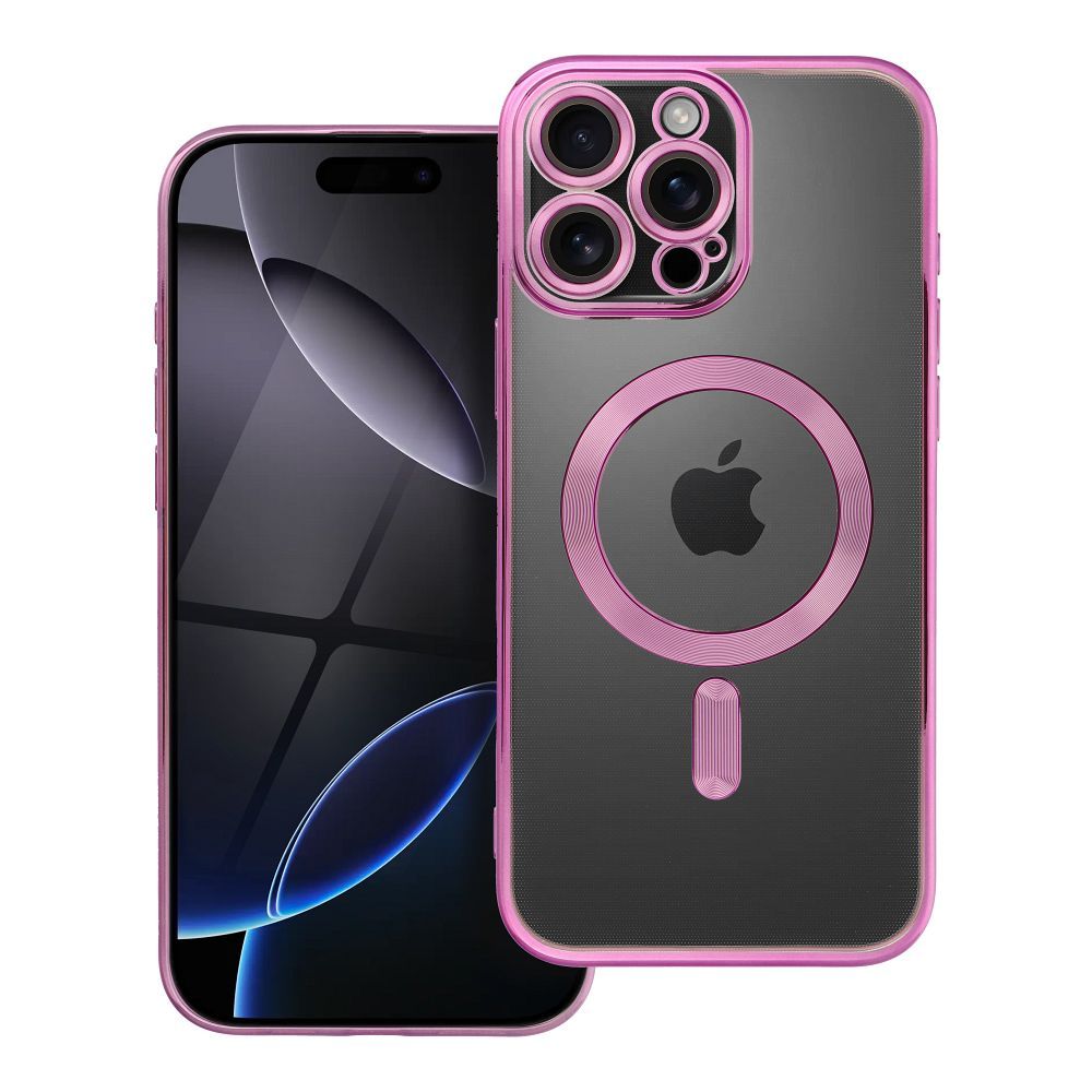 OEM Silikoncase für iPhone 16 PRO MAX Electro Mag compatible with MagSafe | Stoßfest | Slim Design - Rosa