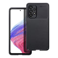 OEM Silikoncase für Samsung A14 5G / A14 4G Carbon Premium | Stoßfest | Slim Design - Schwarz