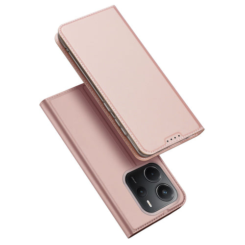 Dux Ducis Bookcase für REDMI NOTE 14 4G (163,25mm) rose | Rundumschutz | Kartenfach - Rot