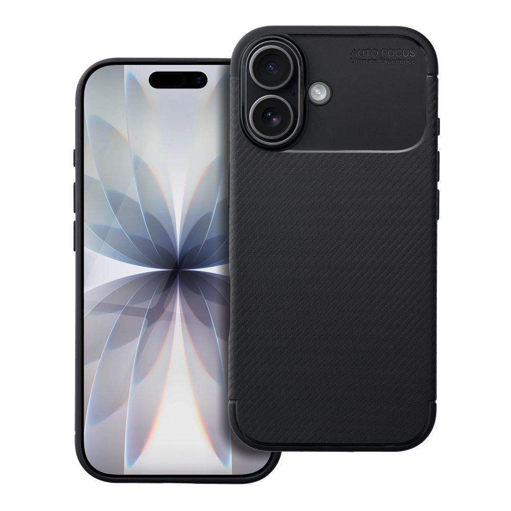 OEM Silikoncase für iPhone 17 Carbon Premium | Stoßfest | Slim Design - Schwarz