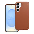 OEM Silikoncase für Samsung S25 PLUS Leather Mag compatible with MagSafe brown | Stoßfest | Slim Design - Standard