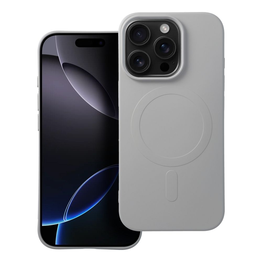 OEM Silikoncase für iPhone 16 PRO Mag compatible with MagSafe (big hole) titanium | Stoßfest | Slim Design - Standard