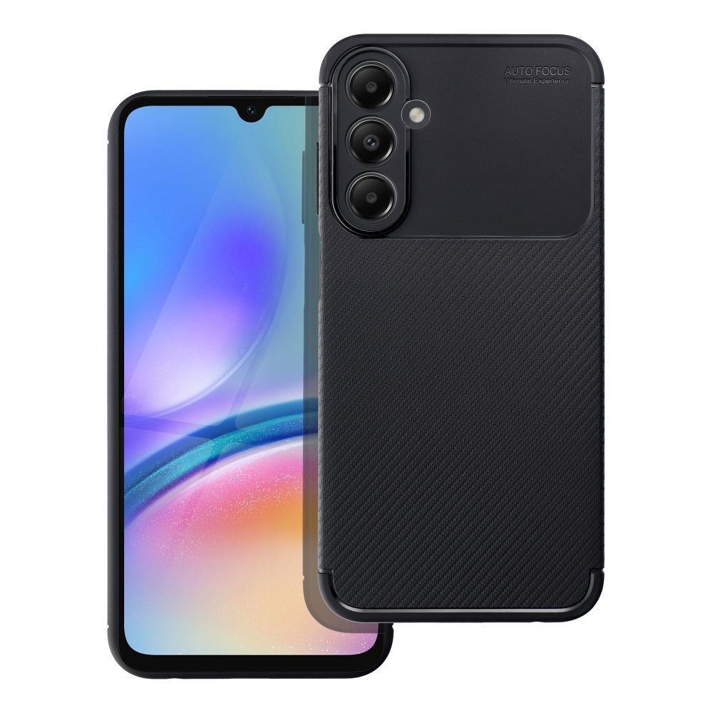 OEM Silikoncase für Samsung A25 5G Carbon Premium | Stoßfest | Slim Design - Schwarz