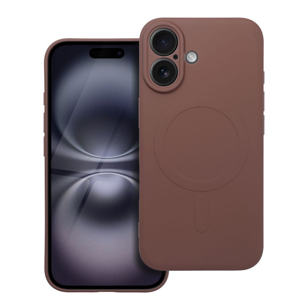 OEM Silikoncase für iPhone 16 Mag compatible with MagSafe brown | Stoßfest | Slim Design - Standard