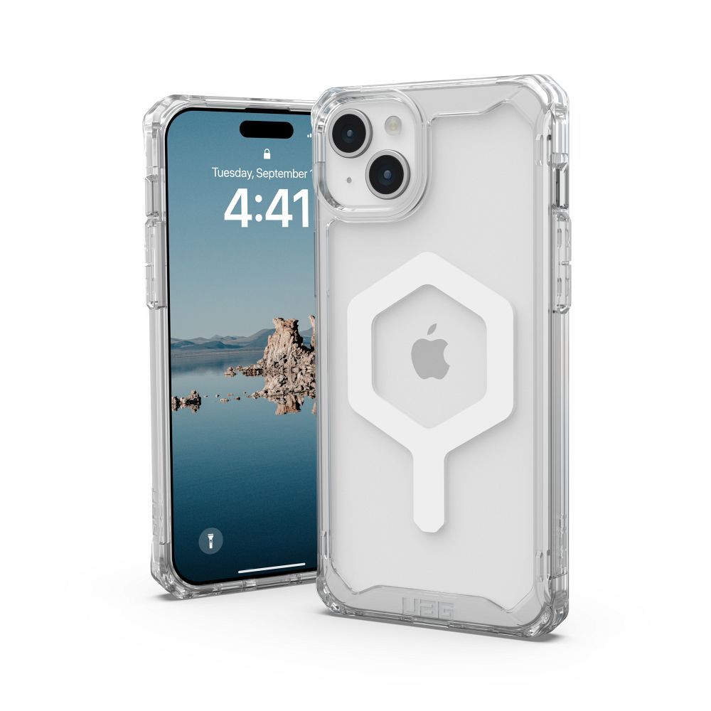 Urban Armor Gear Silikoncase für IPHONE 15 PLUS eiswei | Stoßfest | Slim Design - Standard