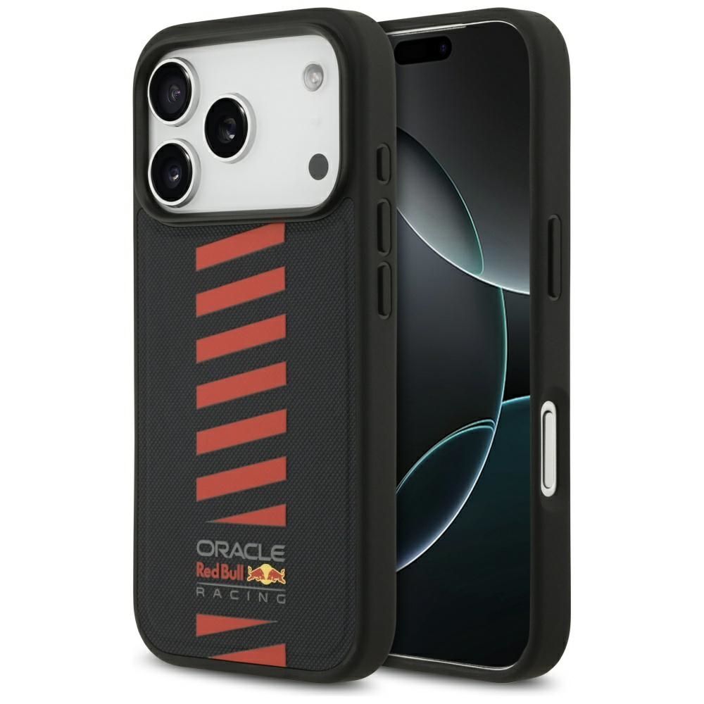 Red Bull Silikoncase für IPHONE 17 Pro compatible with MagSafe RBHMP17L24PUDSRV (Meshed PU W/ Powerbar) | Stoßfest | Slim Design - Rot