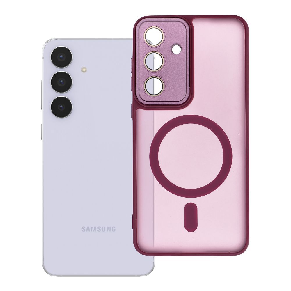 OEM Silikoncase für Samsung S25 FE Variete Mag compatible with MagSafe | Stoßfest | Slim Design - Lila