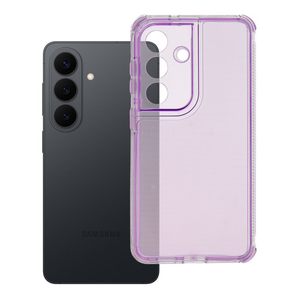 OEM Silikoncase für Samsung S26 Matrix light violet | Stoßfest | Slim Design - Transparent